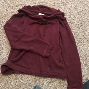 maroon sweatshirt